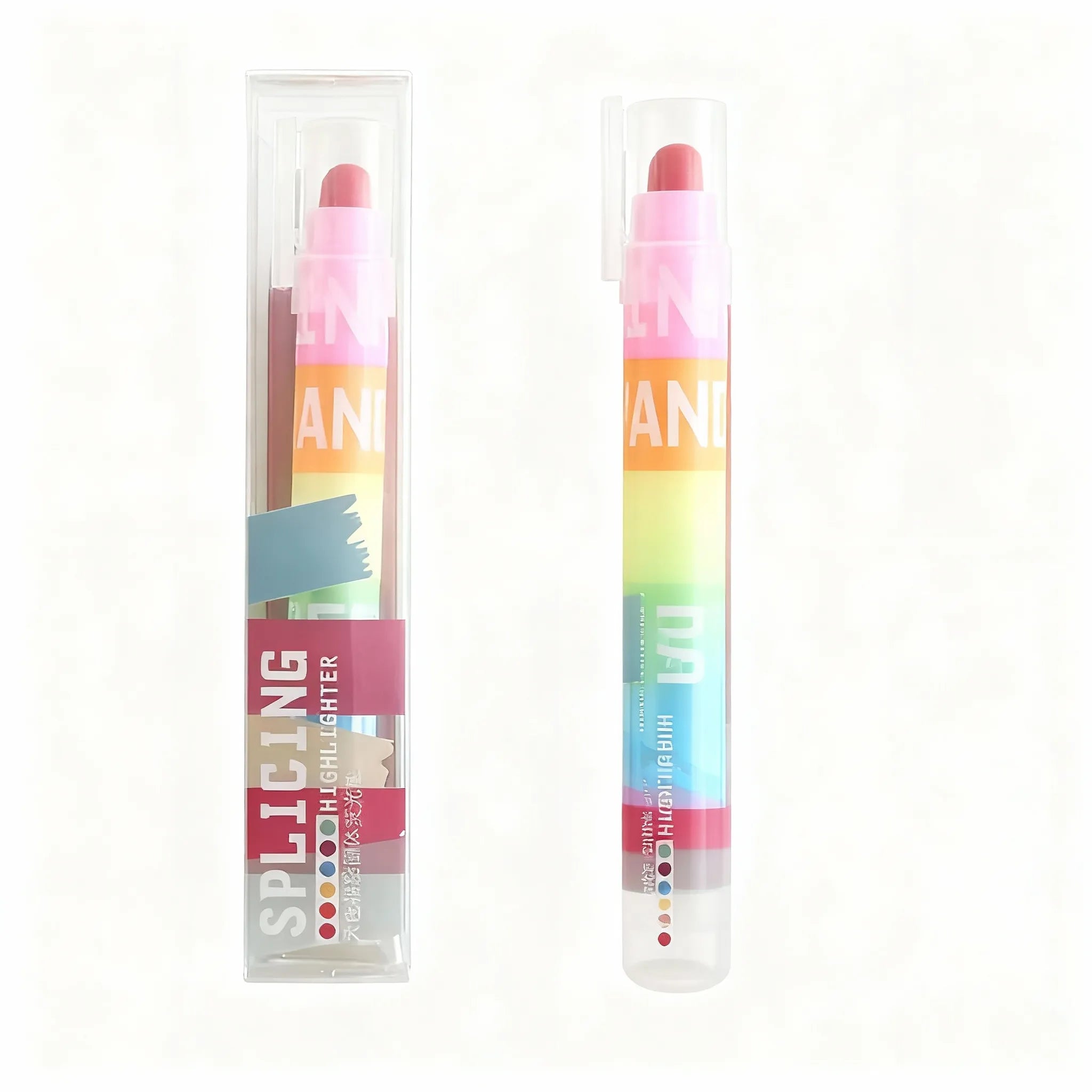 Creative Stackable Building Block Highlighters - 6 Colors DIY Set