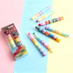 Creative Stackable Building Block Highlighters - 6 Colors DIY Set