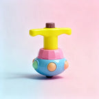 LED Luminous Lotus Spinning Top with Launcher - Light-Up Toy