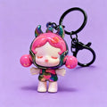 Trendy Gothic Girl 3D Doll Keychain - Collectible Bag Charm