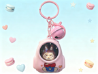 Cute Astronaut Bear Space Capsule Keychain - Galaxy Series