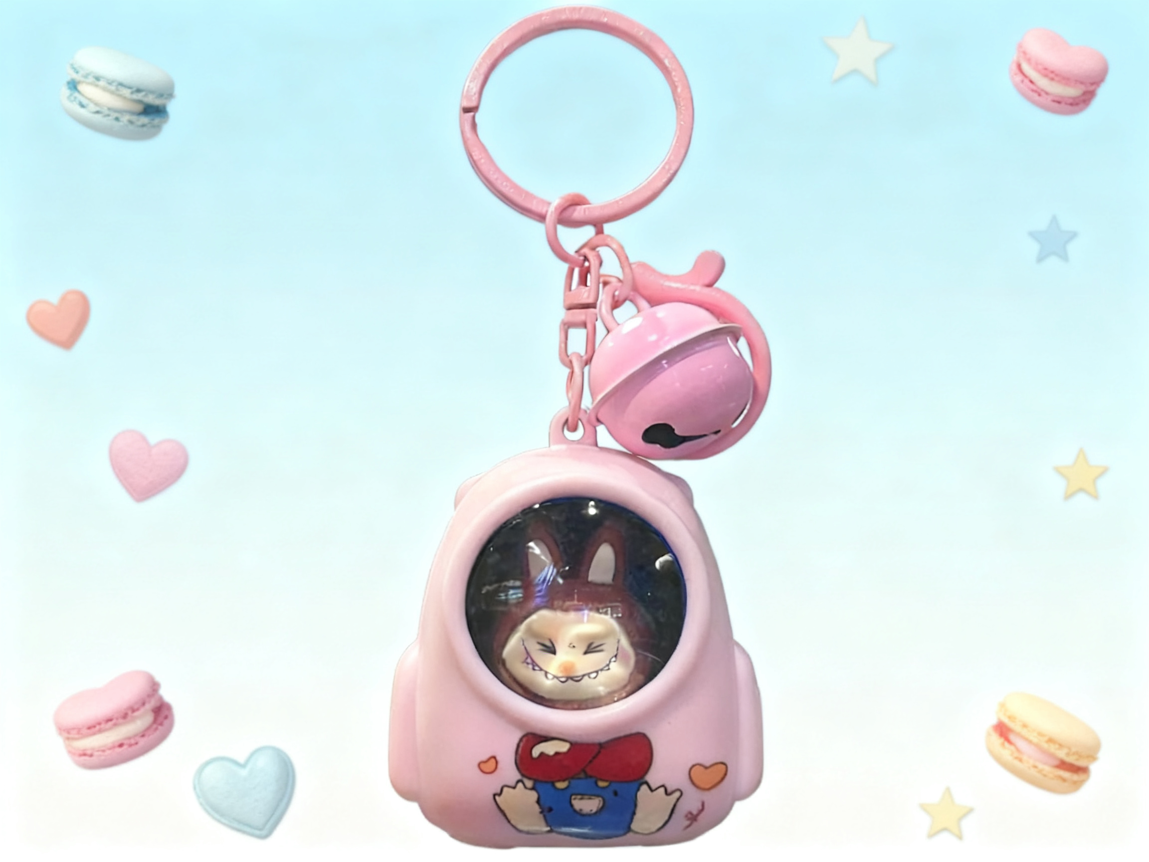 Cute Astronaut Bear Space Capsule Keychain - Galaxy Series