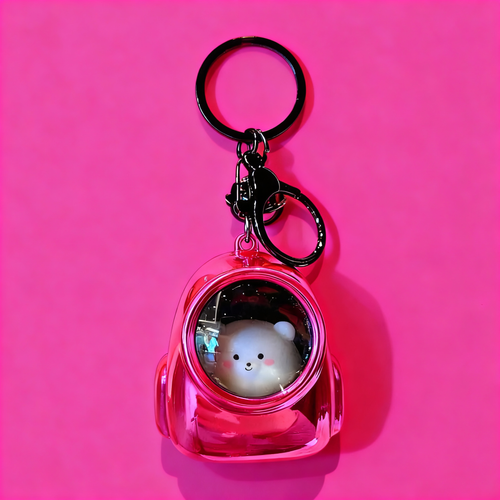 Cute Astronaut Bear Space Capsule Keychain - Galaxy Series
