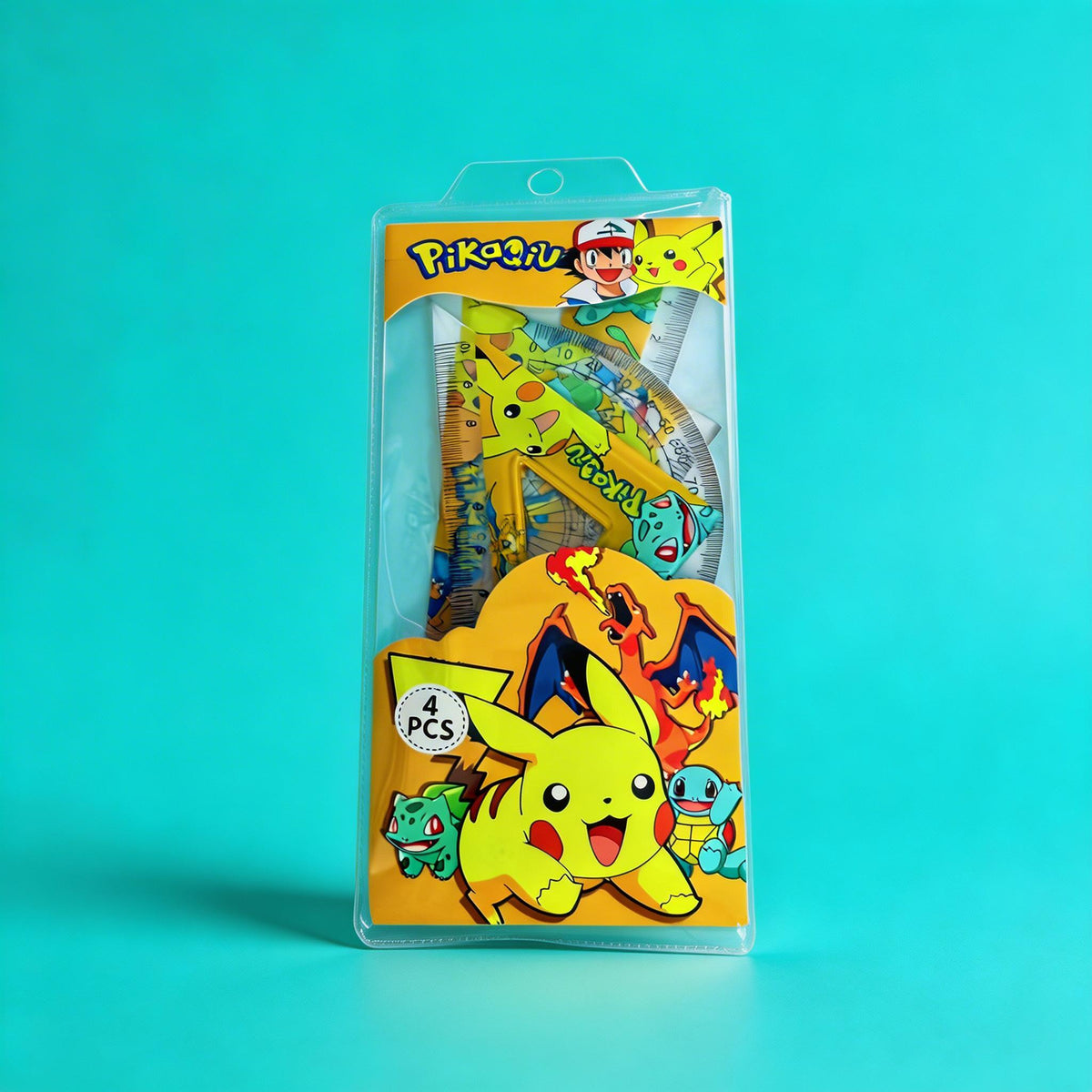 20cm Pikachu Ruler Pikachu Geometry Ruler Kit – MossWood